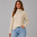 Dames Rollkragenpullover met Knopfdetail in stijlvol ontwerp.