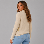 Dames Rollkragenpullover met Knopfdetail in stijlvol ontwerp. 3