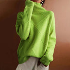 Dames rollkragenpullover van zachte strikstof met comfortabele val. 2