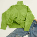 Dames rollkragenpullover van zachte strikstof met comfortabele val. 4