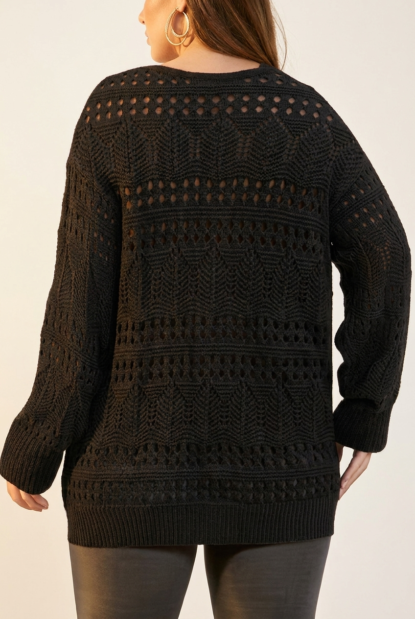 Elegante damespullover met V-Ausschnitt in hochelastisch materiaal. 2