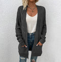 Dames strick-cardigan met grote comfortabele zakken in verschillende kleuren.