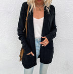 Dames strick-cardigan met grote comfortabele zakken in verschillende kleuren. 11