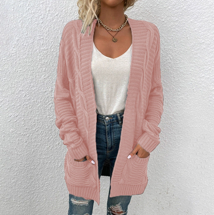 Dames strick-cardigan met grote comfortabele zakken in verschillende kleuren. 3