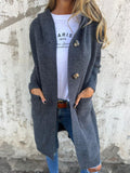 Dames lange strickjacke met open ontwerp in verschillende kleuren