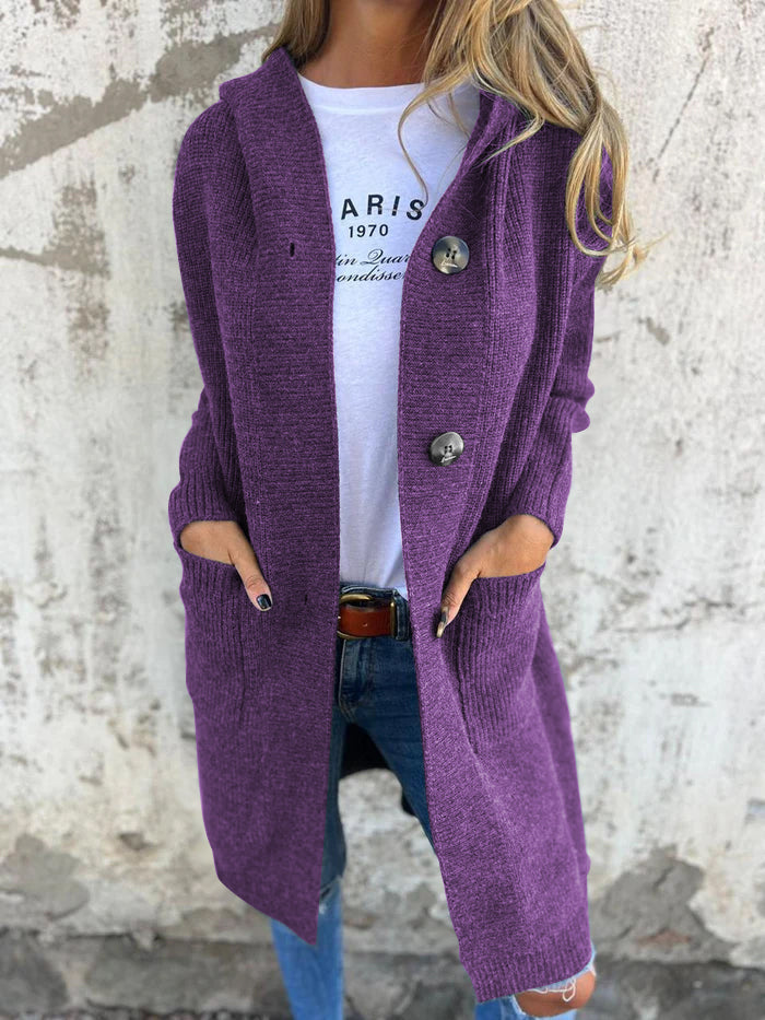 Dames lange strickjacke met open ontwerp in verschillende kleuren 11