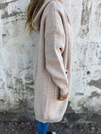 Dames lange strickjacke met open ontwerp in verschillende kleuren 4