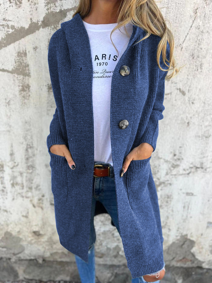 Dames lange strickjacke met open ontwerp in verschillende kleuren 8