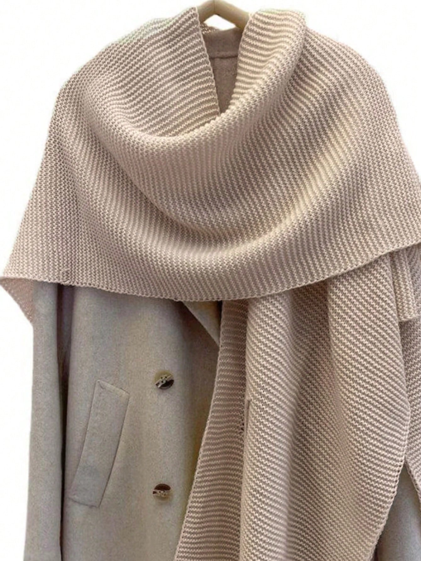 Dames strickjacke met klein V-hals in Caqui kleur 6