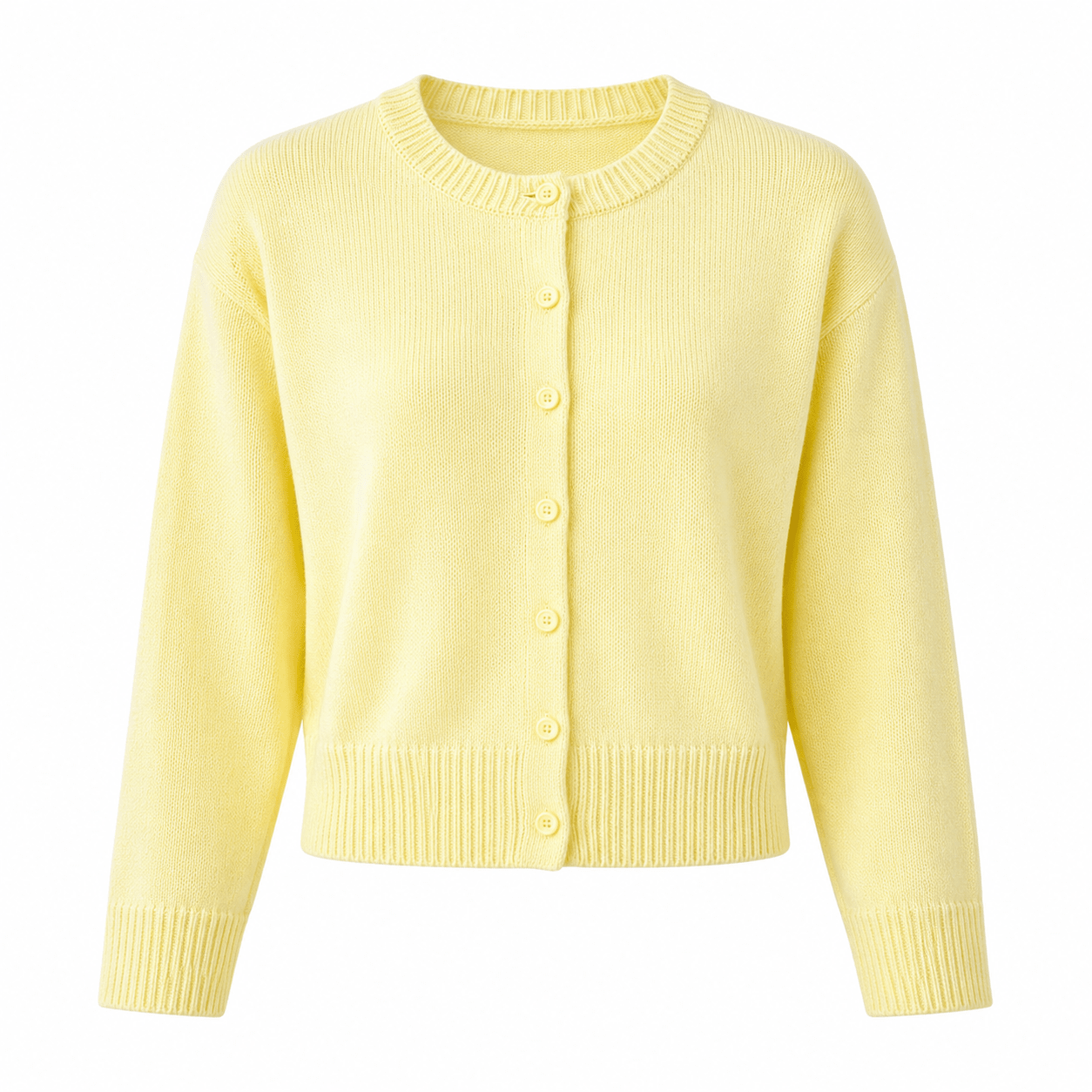 Comfortabele dames strickjacke met knopen in verschillende kleuren. 10