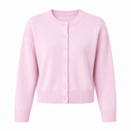 Comfortabele dames strickjacke met knopen in verschillende kleuren. 11