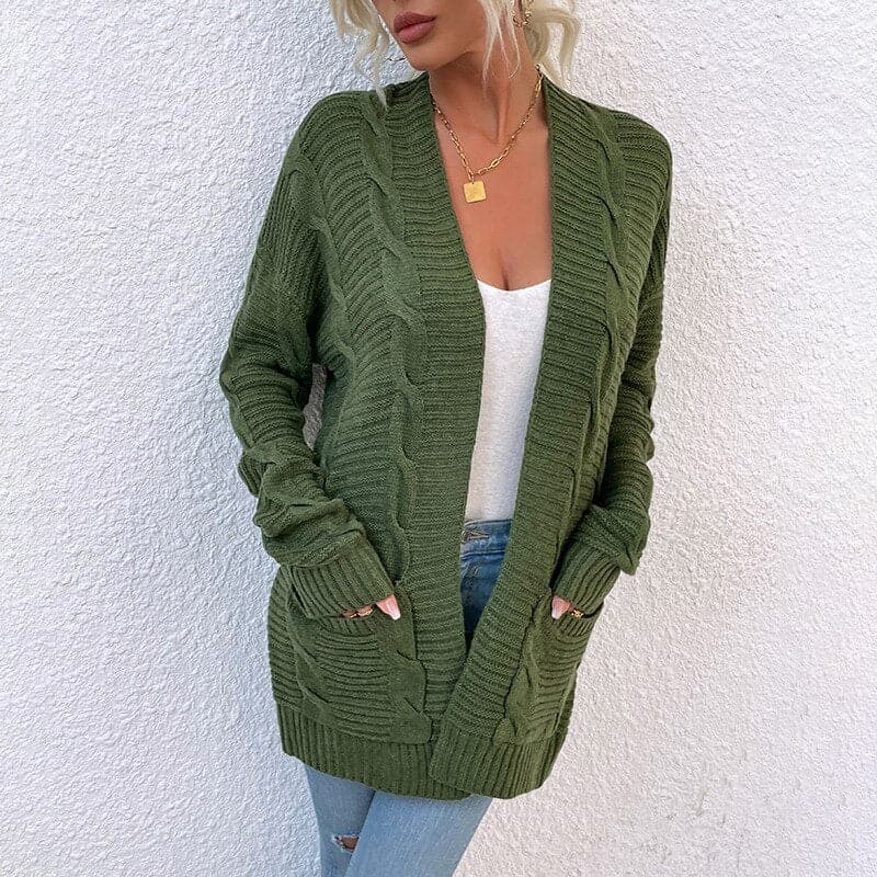 Elegante dames strickjacke met open voorkant en lange mouwen. 2