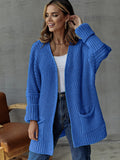Dames strickjacke met praktische zakken in verschillende kleuren.