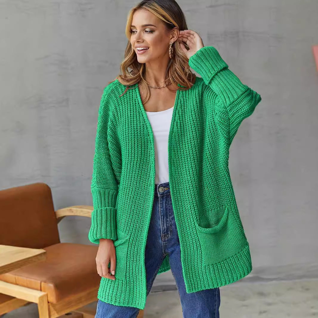 Dames strickjacke met praktische zakken in verschillende kleuren. 2