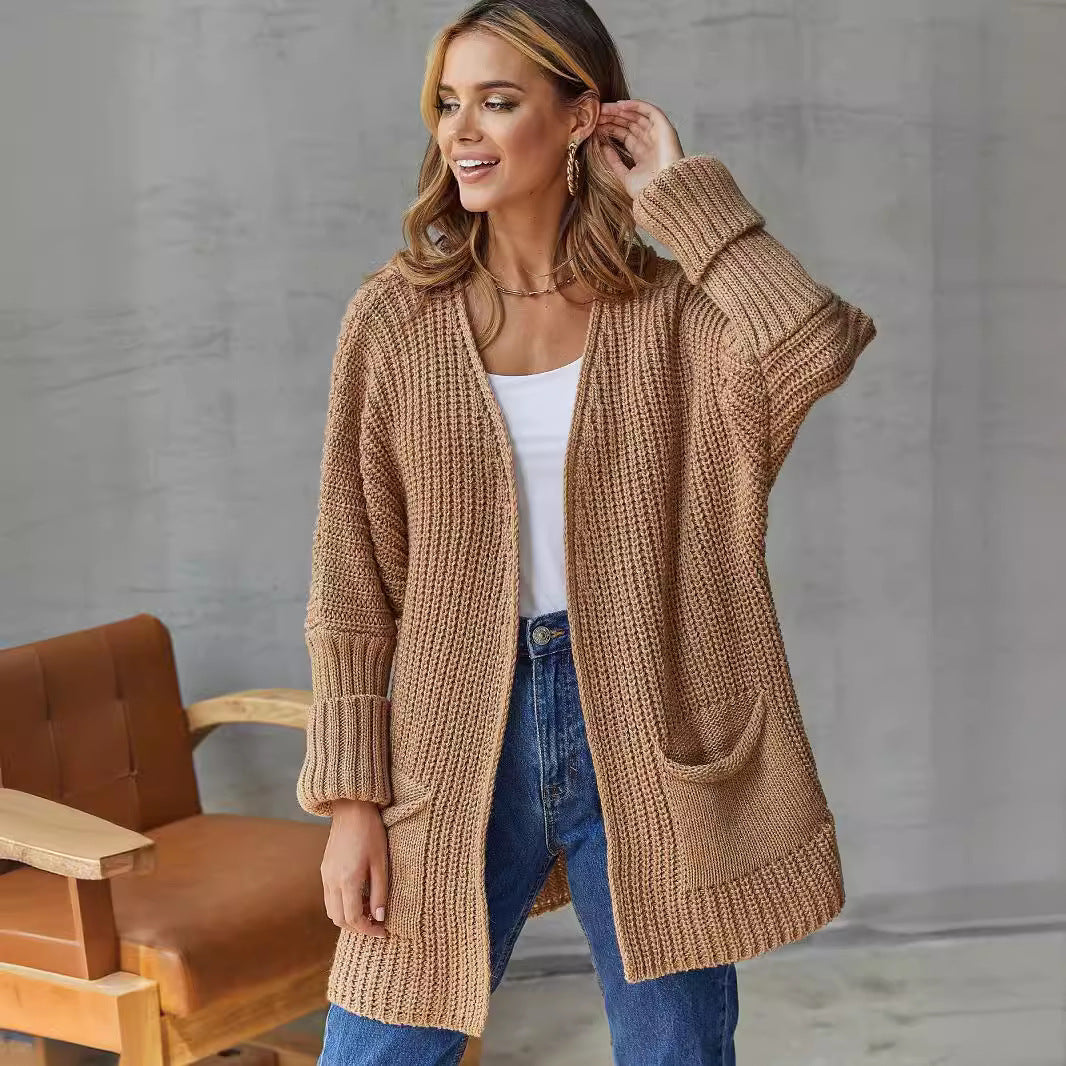 Dames strickjacke met praktische zakken in verschillende kleuren. 5