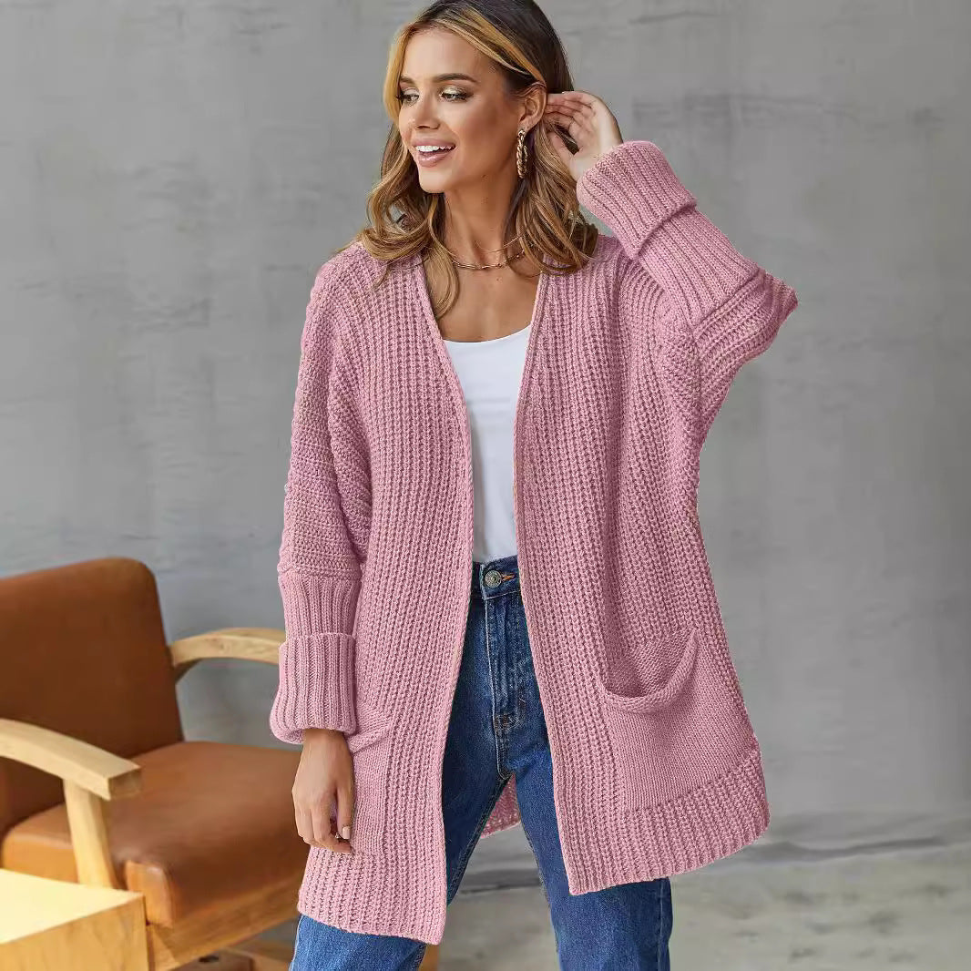 Dames strickjacke met praktische zakken in verschillende kleuren. 6