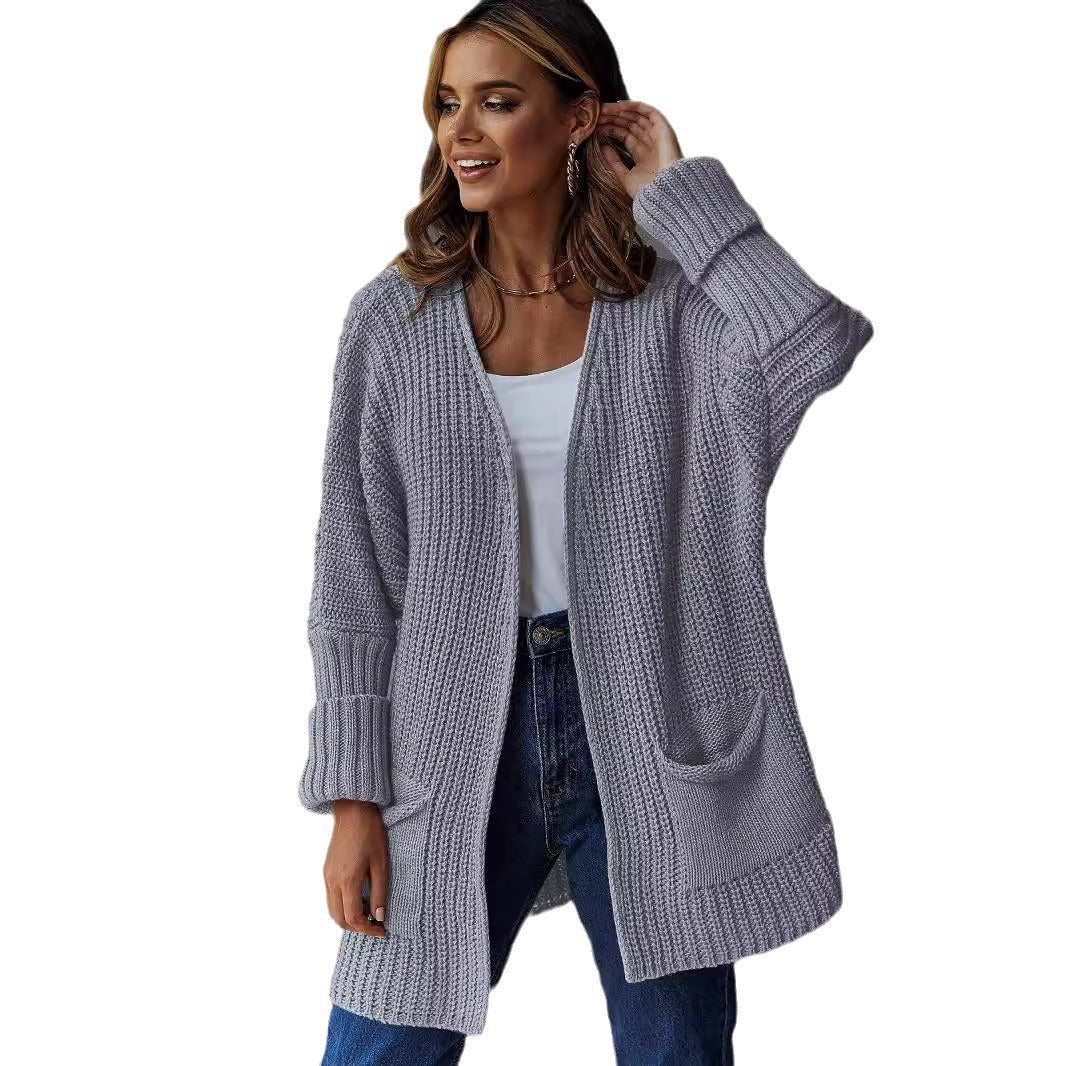 Dames strickjacke met praktische zakken in verschillende kleuren. 7