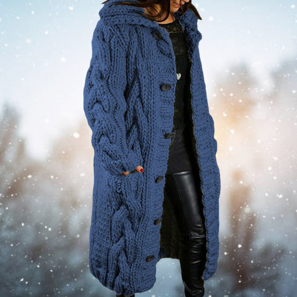 Elegante dames strickjacke met zacht materiaal en grof zopfpatroon. 10