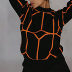 Elegante dames strickpullover met geometrisch design, perfect voor elke gelegenheid. 5