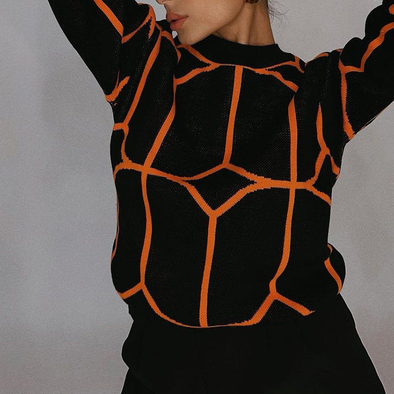 Elegante dames strickpullover met geometrisch design, perfect voor elke gelegenheid. 5