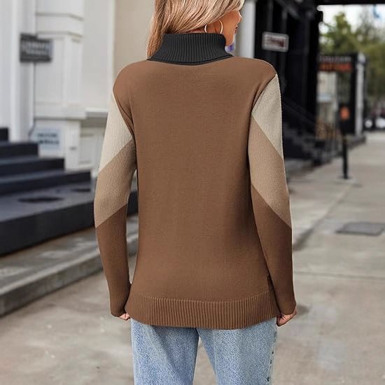 Elegante dames strickpullover met hooge kraag, perfect voor elke gelegenheid. 4