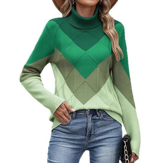Elegante dames strickpullover met hooge kraag, perfect voor elke gelegenheid. 6
