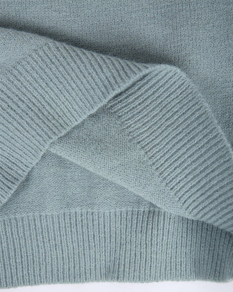 Dames strickpullover met noordisch patroon in blauw 5