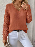 Elegante dames strickpullover met V-ausschnitt in verschillende kleuren.