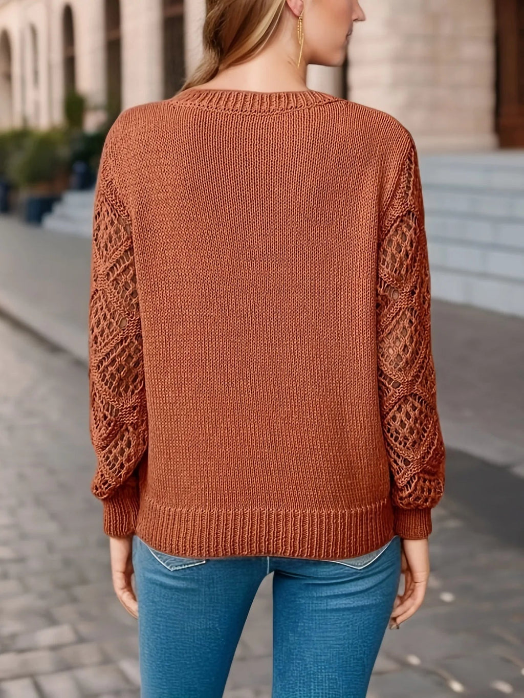 Elegante dames strickpullover met V-ausschnitt in verschillende kleuren. 7