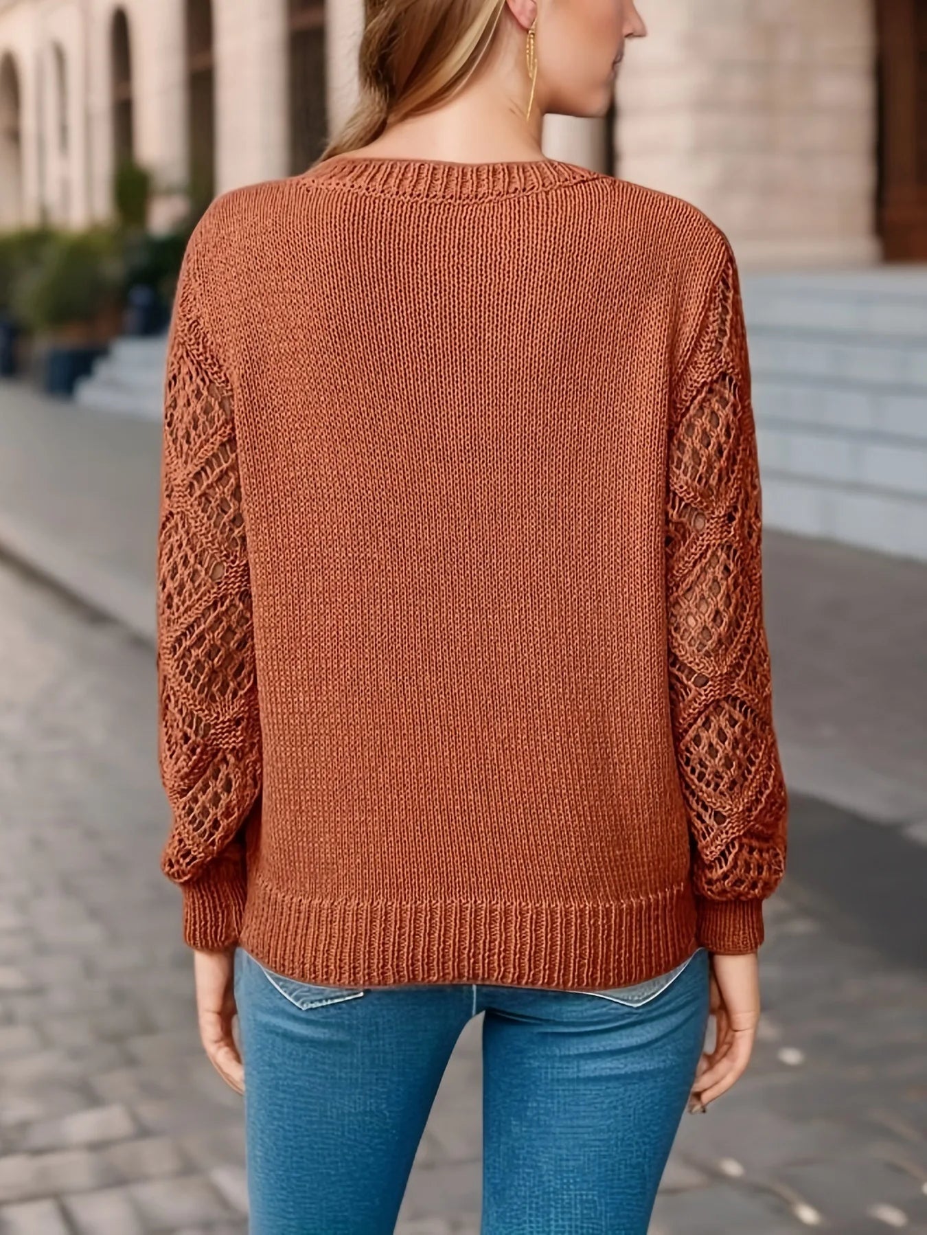Elegante dames strickpullover met V-ausschnitt in verschillende kleuren. 7