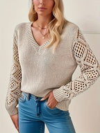 Elegante dames strickpullover met V-ausschnitt in verschillende kleuren. 9
