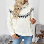 Comfortabele dames strickpullover van katoen in wit. 2