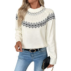 Comfortabele dames strickpullover van katoen in wit. 6