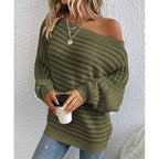 Dames strickpullover met asymmetrisch uitsnede in elegante stijl. 2