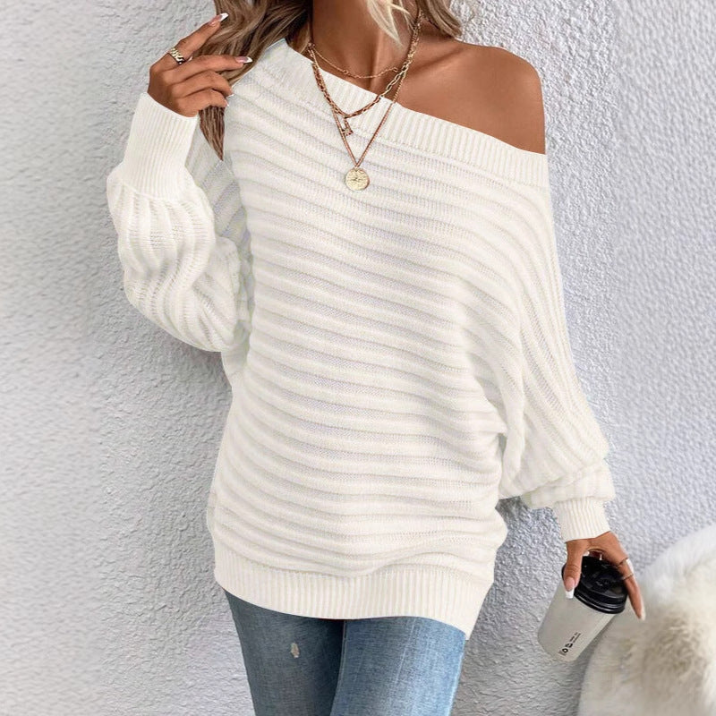 Dames strickpullover met asymmetrisch uitsnede in elegante stijl. 4