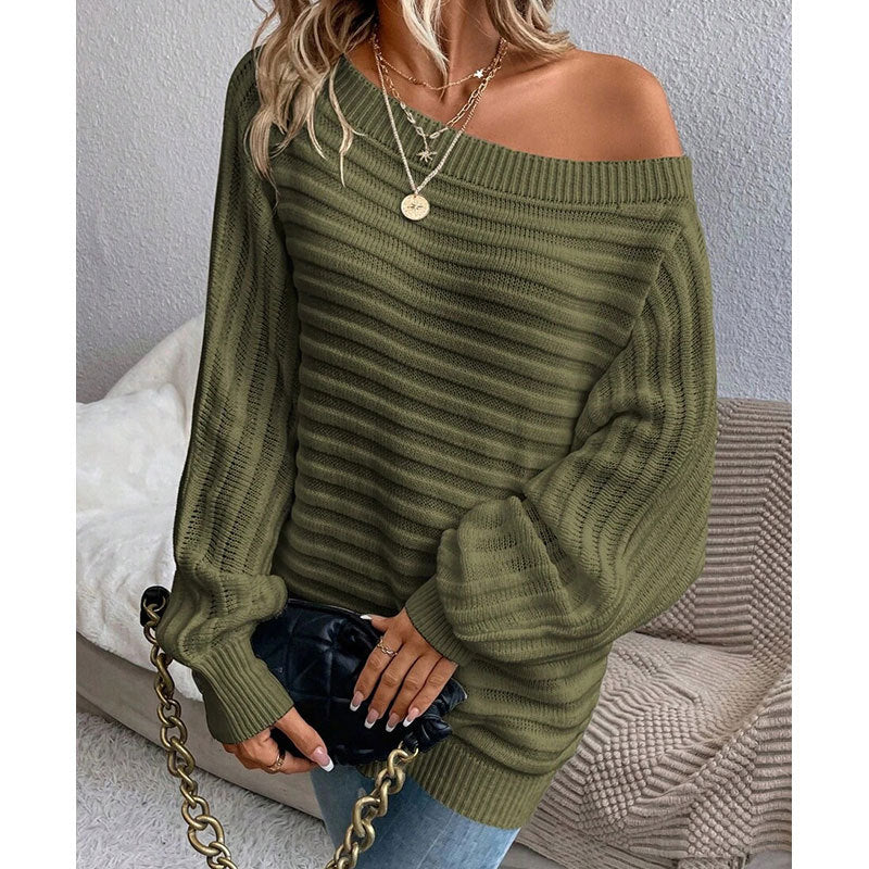 Dames strickpullover met asymmetrisch uitsnede in elegante stijl. 8
