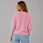 Dames strickpullover met Henley-knopfausschnitt in verschillende kleuren. 2