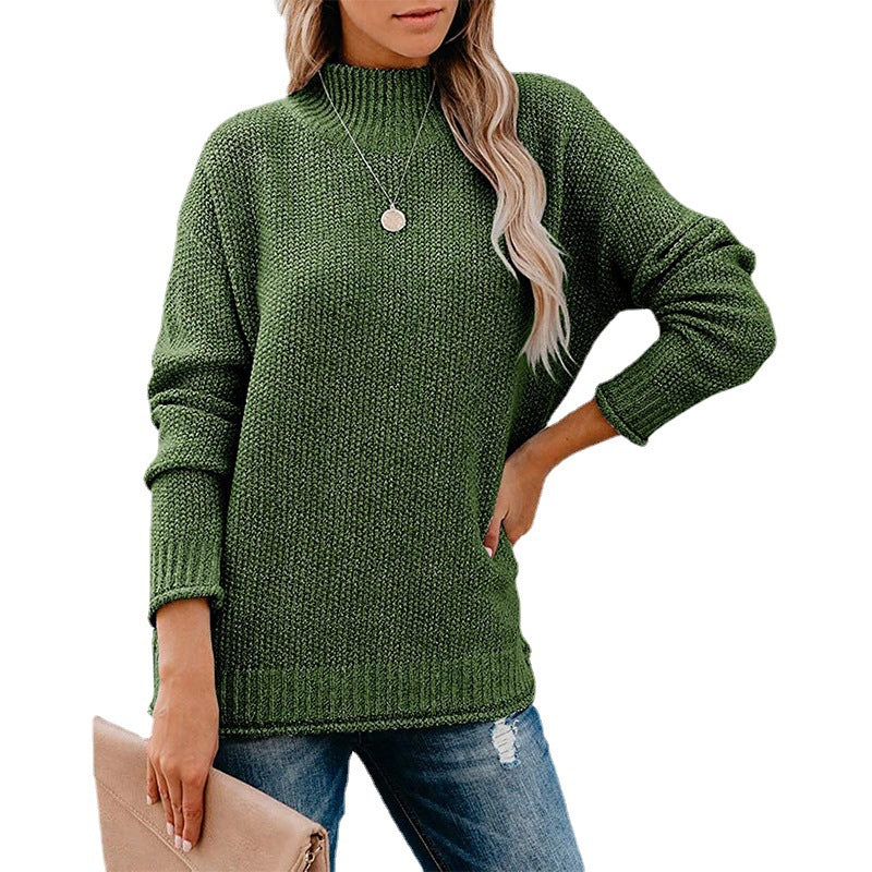 Dames strickpullover met hoog kragen in elegante stijl. 4