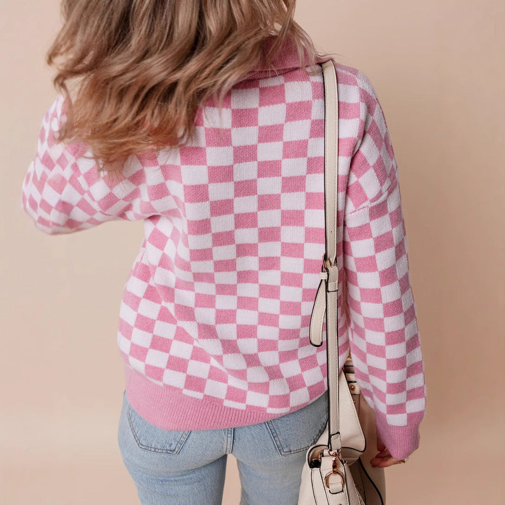 Elegante dames strickpullover met kragen en knopfdetail. 2