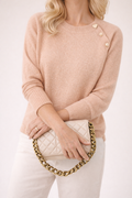 Dames strickpullover met lange mouwen uit zachte feinstrick