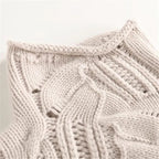Elegante dames strickpullover met rollkragen en zopfpatroon 5