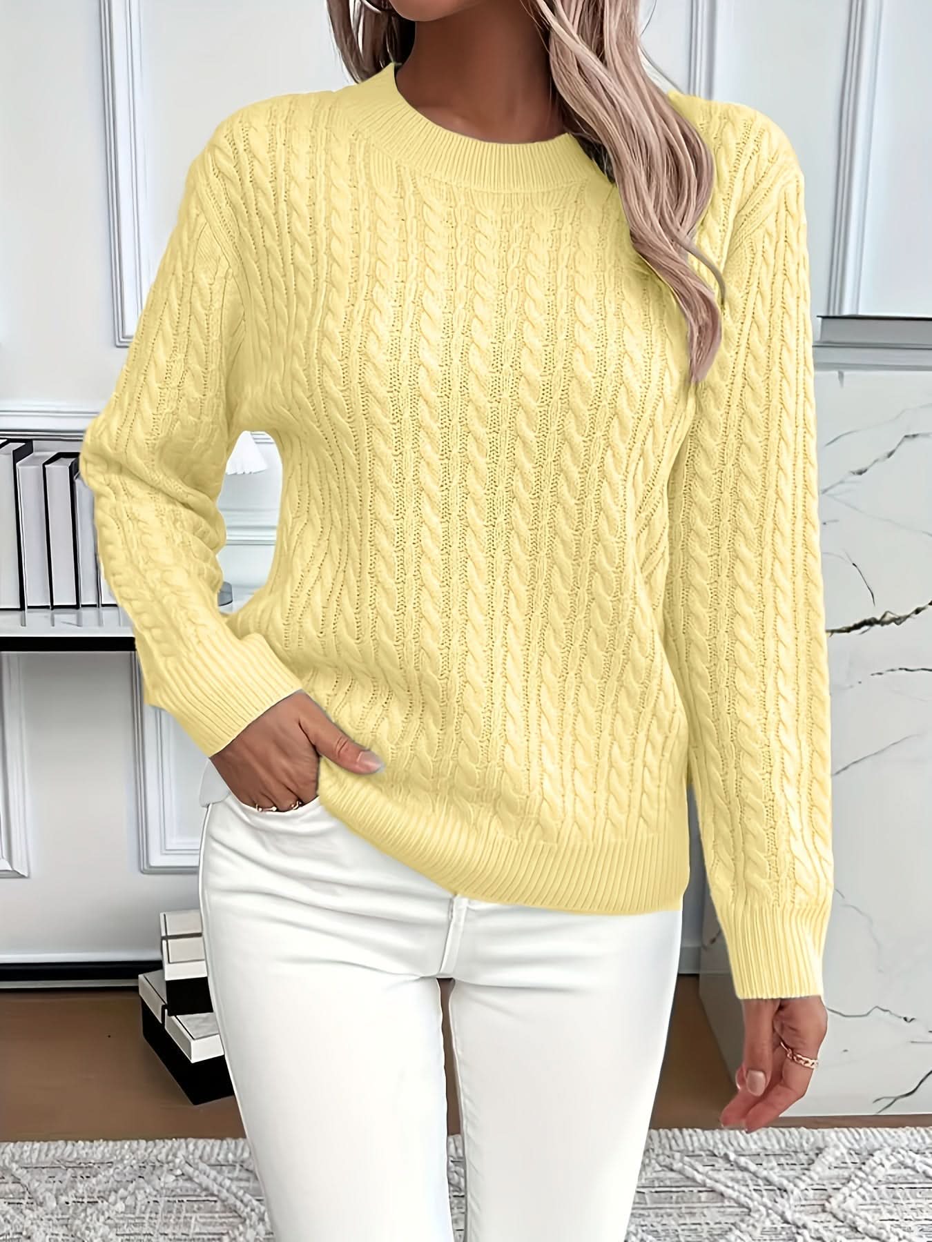 Dames Strickpullover met Rundhalsausschnitt Jully in verschillende kleuren. 6