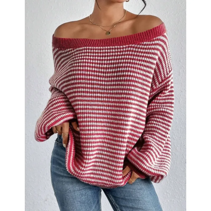Dames strickpullover met schultervrij Ausschnitt in elegant design 6
