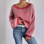 Dames strickpullover met schultervrij Ausschnitt in elegant design 7