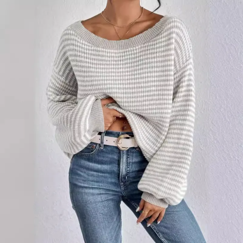 Dames strickpullover met schultervrij Ausschnitt in elegant design 9