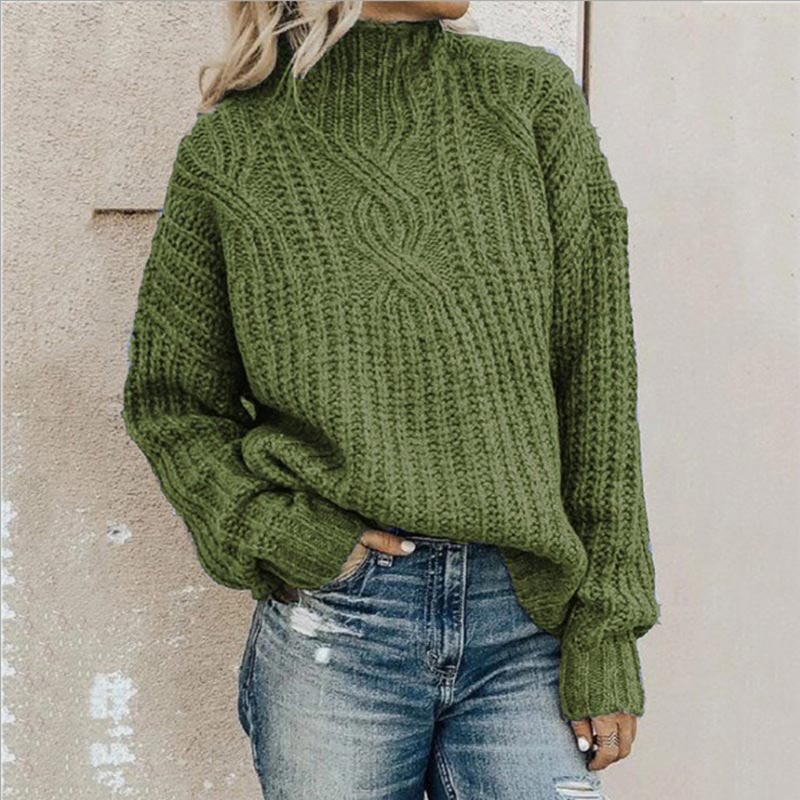 Comfortabele dames strickpullover met Stehkragen in verschillende kleuren.