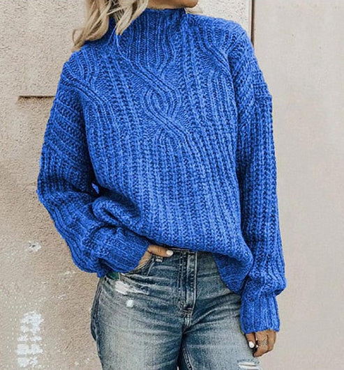 Comfortabele dames strickpullover met Stehkragen in verschillende kleuren. 5