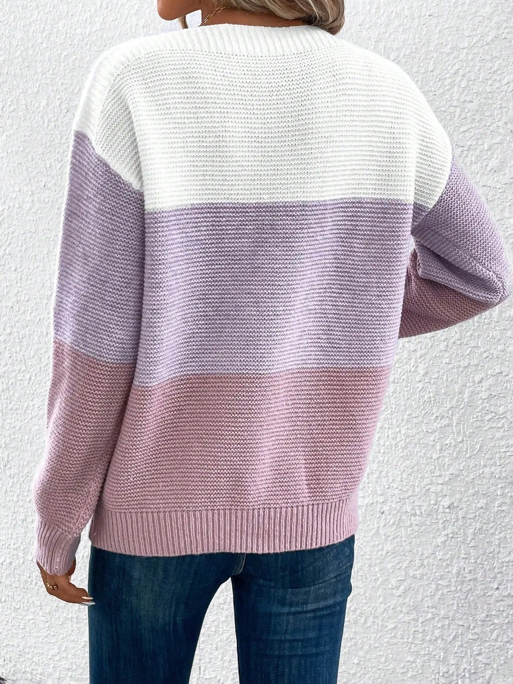 Dames strickpullover met staande kraag in warm breiwerk. 5