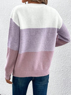 Dames strickpullover met staande kraag in warm breiwerk. 5