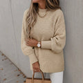 Dames Strickpullover met Stehkragen uit grof Waffelstrick comfortabel warm